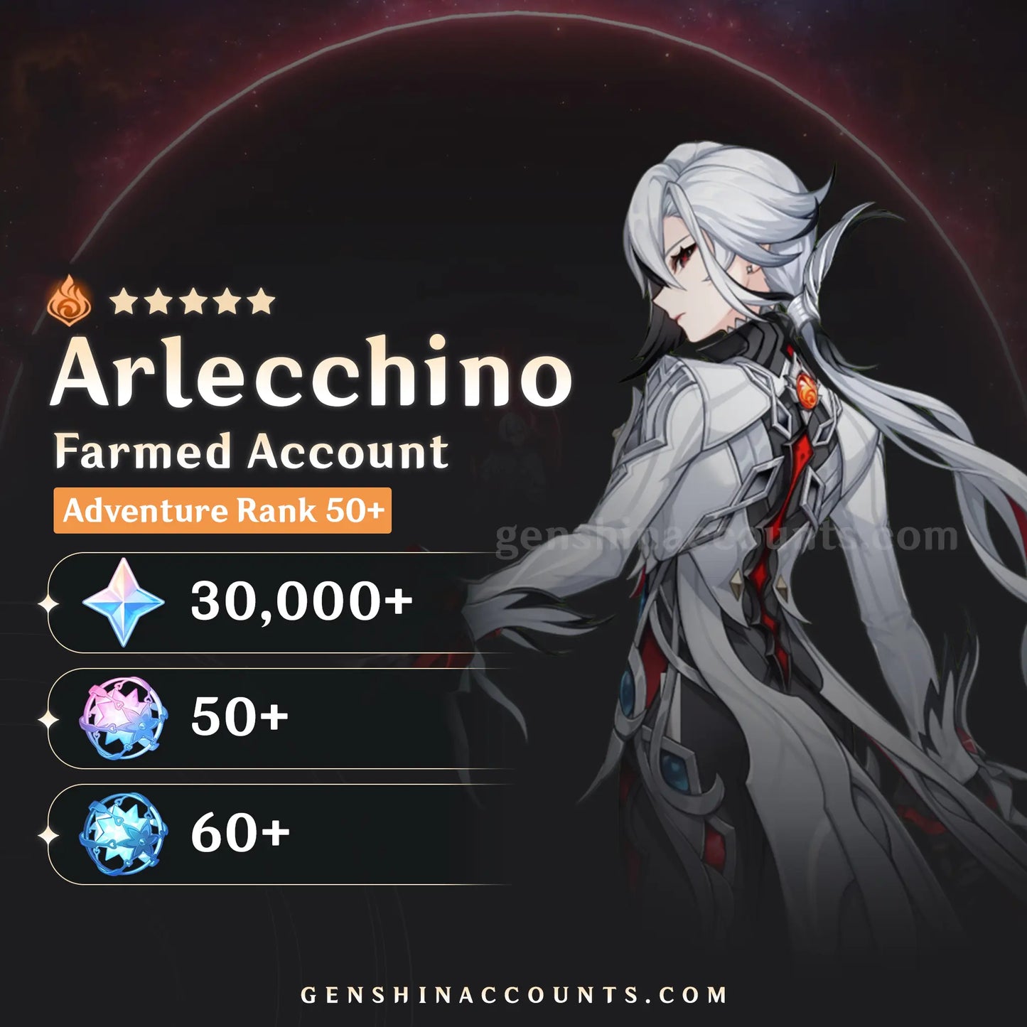 Arlecchino - AR40+ Genshin Impact Farmed Starter Account