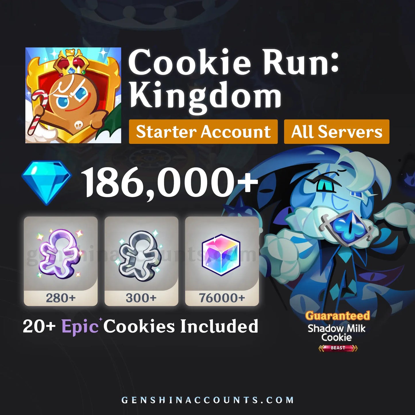 Shadow Milk Cookie - Cookie Run: Kingdom Account