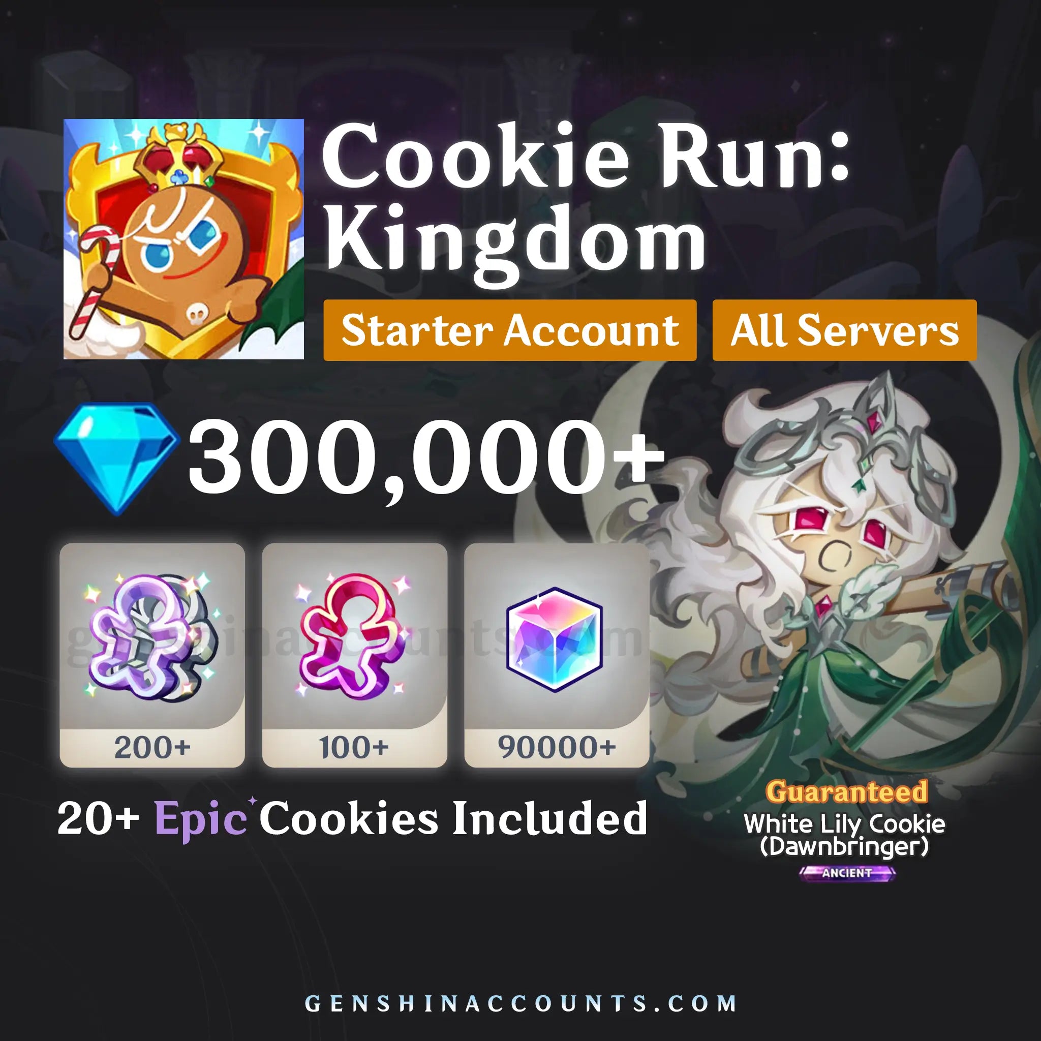 Awakened White Lily Cookie
