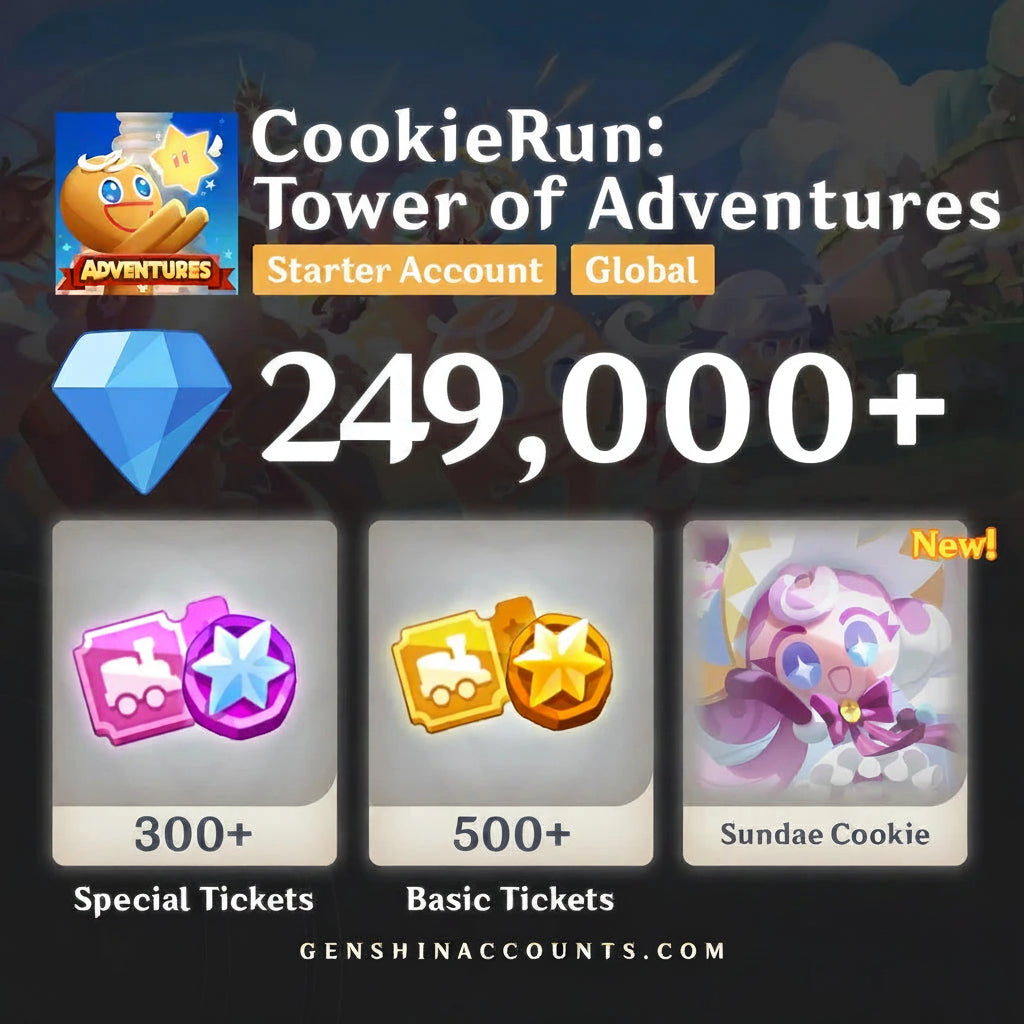 CookieRun: Tower of Adventures Crystals Reroll Account