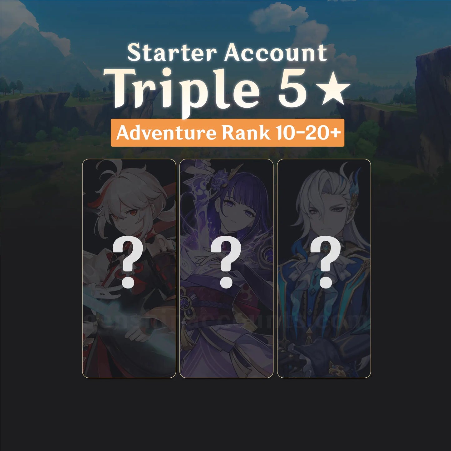 Genshin Impact Triple 5★ Starter Account