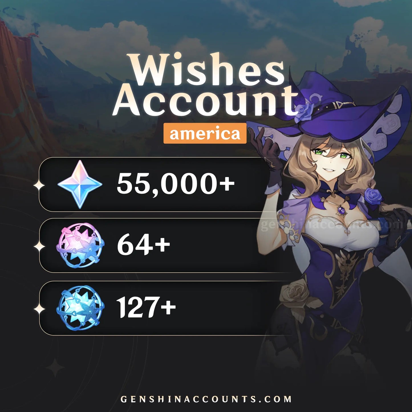 Genshin Impact Wishes Starter Account (America)