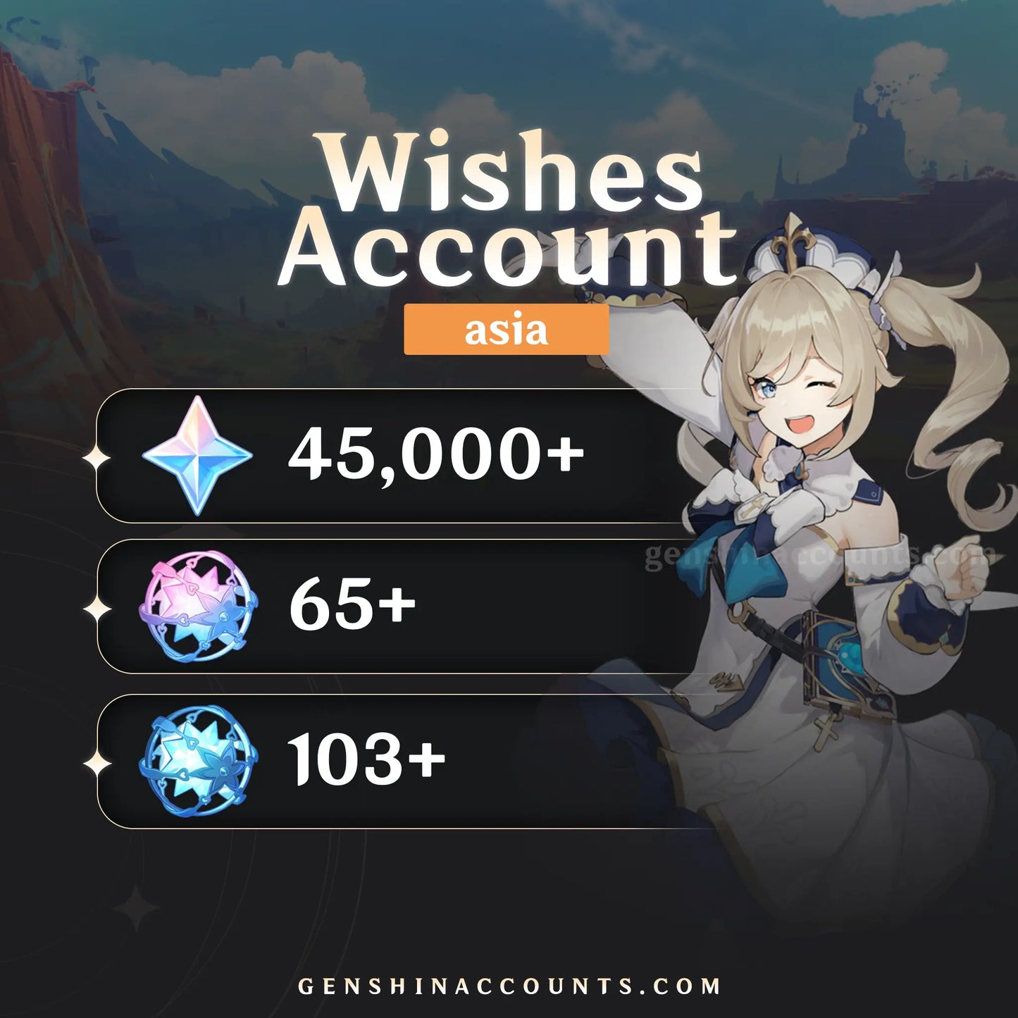 Genshin Impact Wishes Starter Account (Asia)