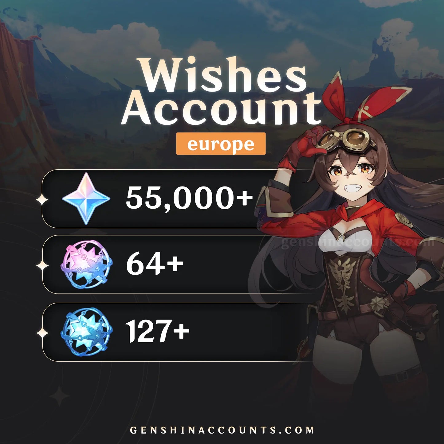 Genshin Impact Wishes Starter Account (Europe)