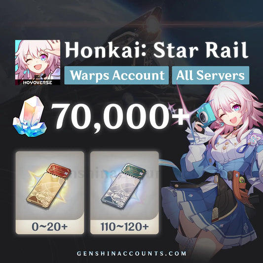 Honkai: Star Rail HSR Reroll Account Stellar Jades, Special Rail Ticket, Standard Rail Ticket.