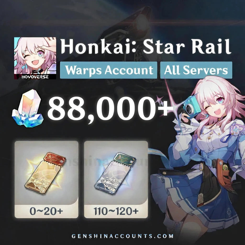 Honkai: Star Rail HSR Reroll Account Stellar Jades, Special Rail Ticket, Standard Rail Ticket.