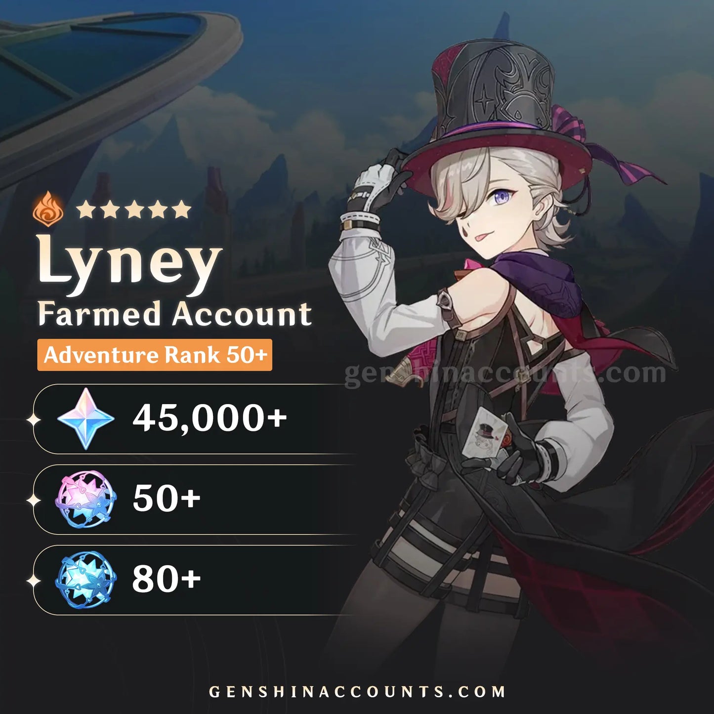 Lyney Genshin Impact Farmed Starter Account