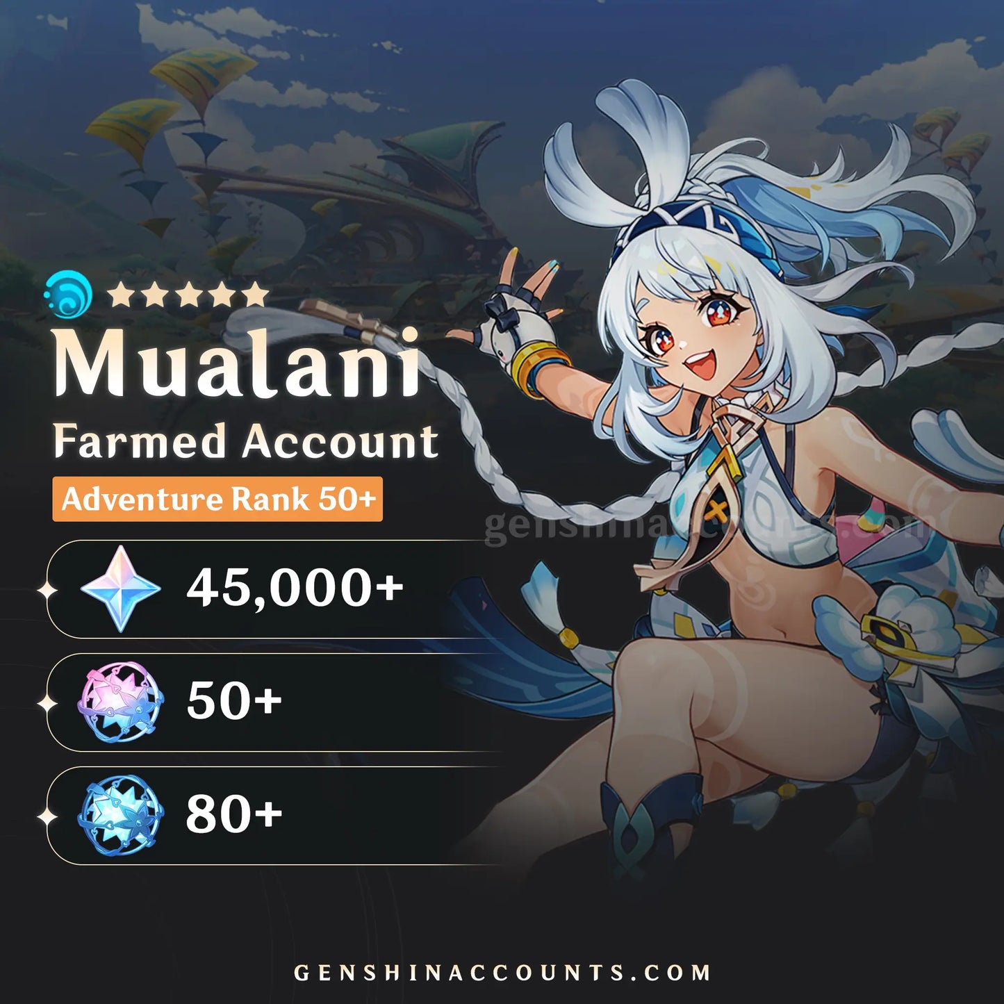 Mualani Genshin Impact Farmed Starter Account