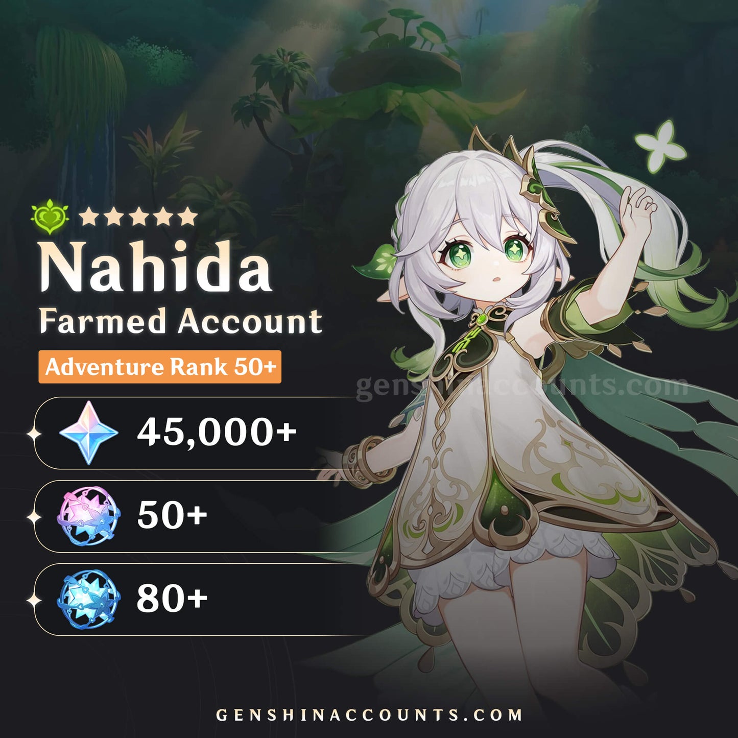 Nahida - AR40+ Genshin Impact Farmed Starter Account