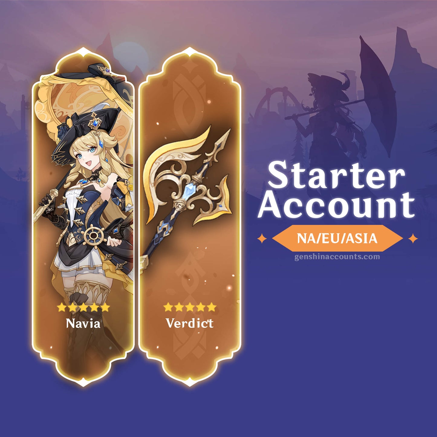 Navia With 5-Star Weapon Verdict - AR10 Genshin Impact Starter Account