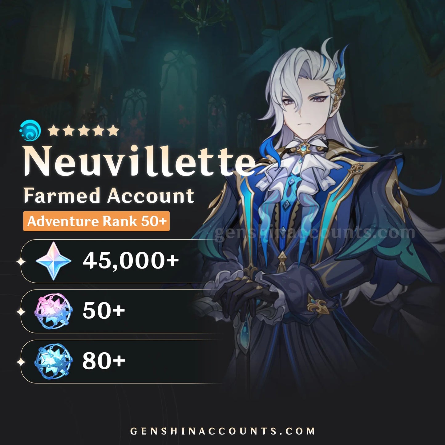 Neuvillette Genshin Impact Farmed Starter Account
