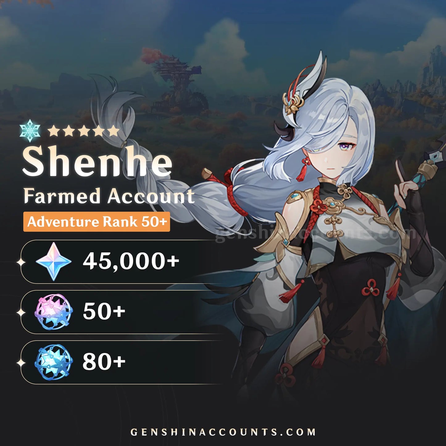 Shenhe Genshin Impact Farmed Starter Account