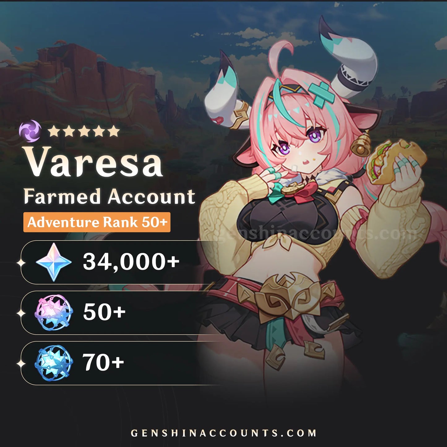 Varesa Genshin Impact Farmed Starter Account