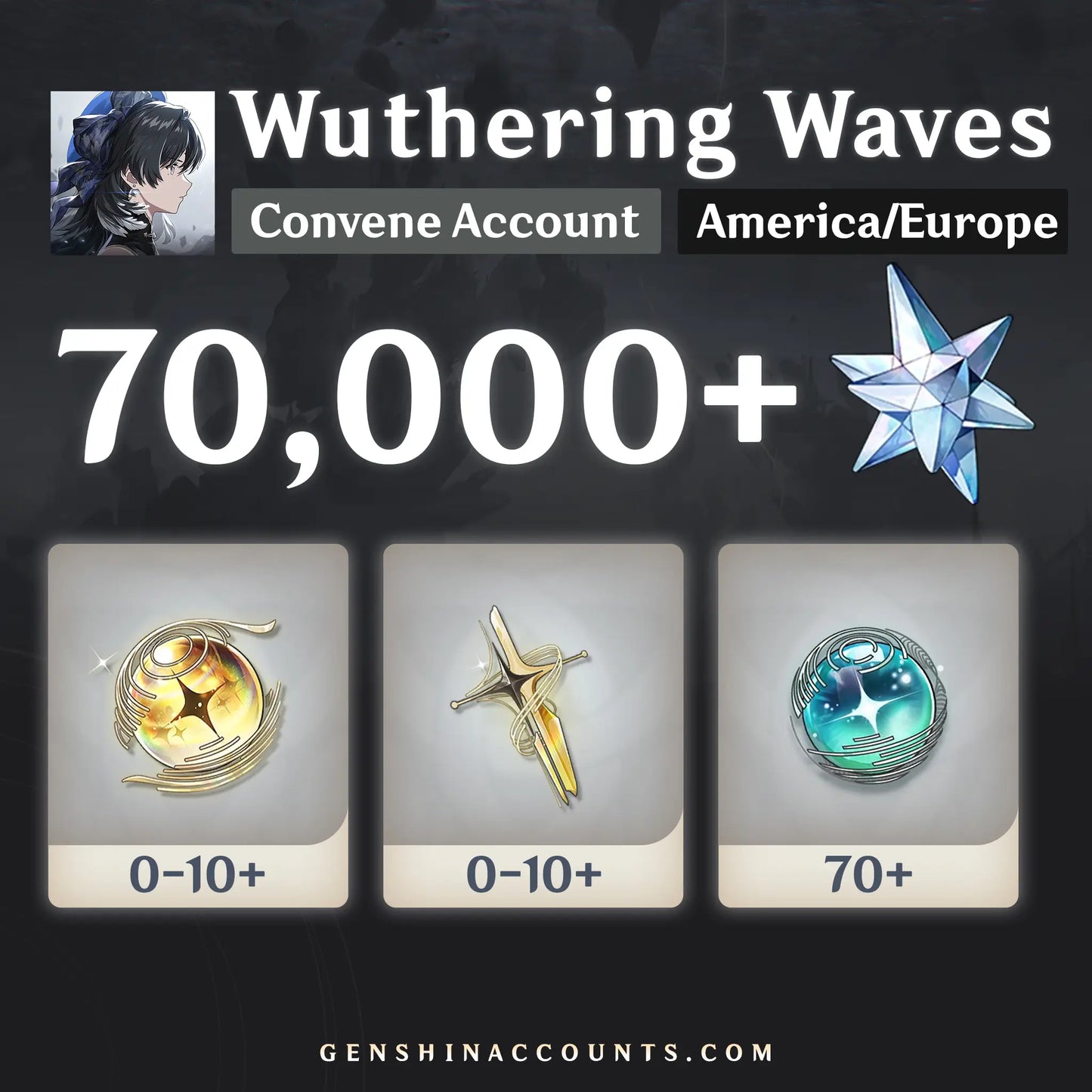 wuthering waves reroll account astrites, lustrous tides, radiant tides