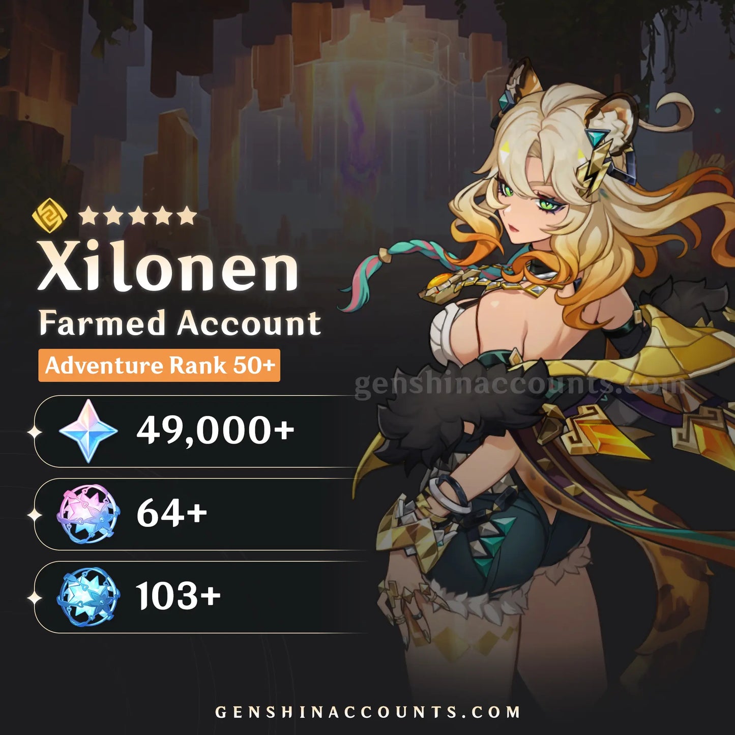 Xilonen Genshin Impact Farmed Account