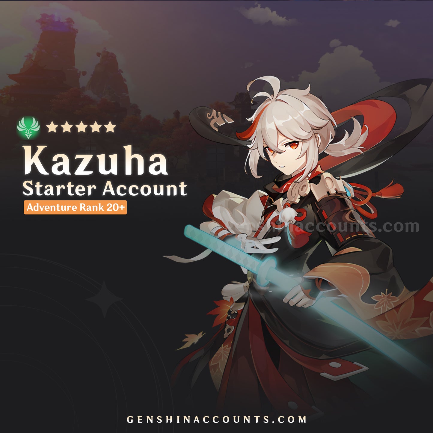 Kaedehara Kazuha - AR10 Genshin Impact Starter Account