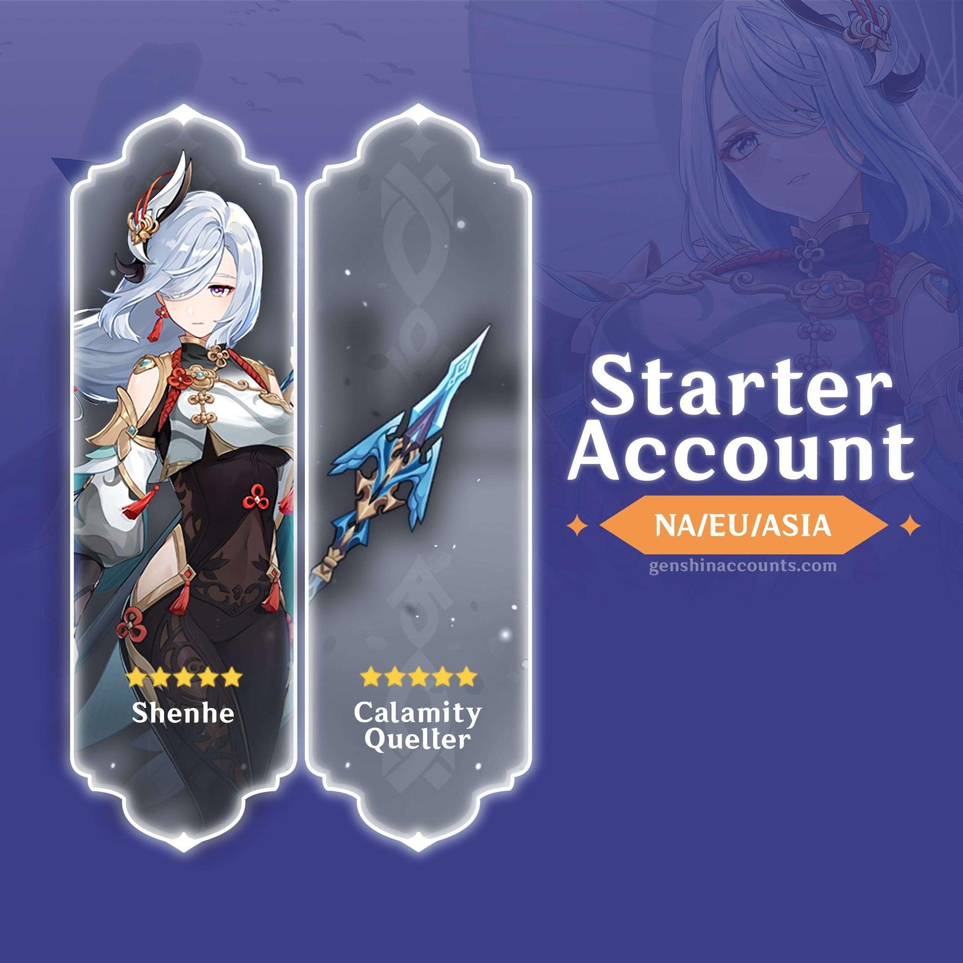 Shenhe With 5-Star Weapon Calamity Queller - AR10 Genshin Impact Starter Account