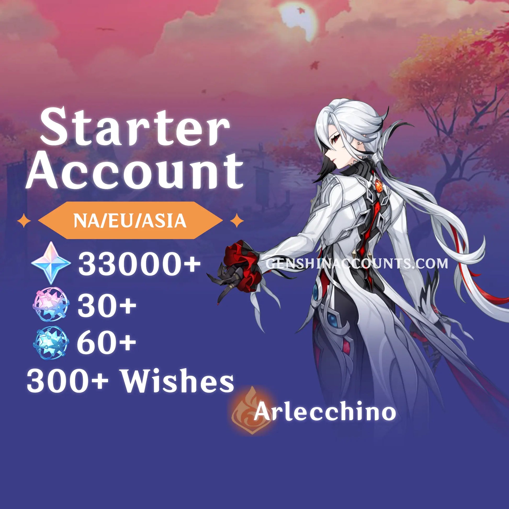 Arlecchino - AR40+ Genshin Impact Farmed Starter Account