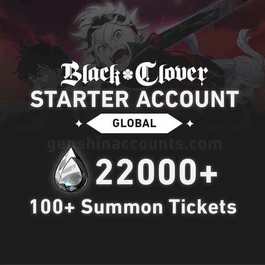 Black Clover M: Rise of the Wizard King Crystals Starter Reroll Account (Global)