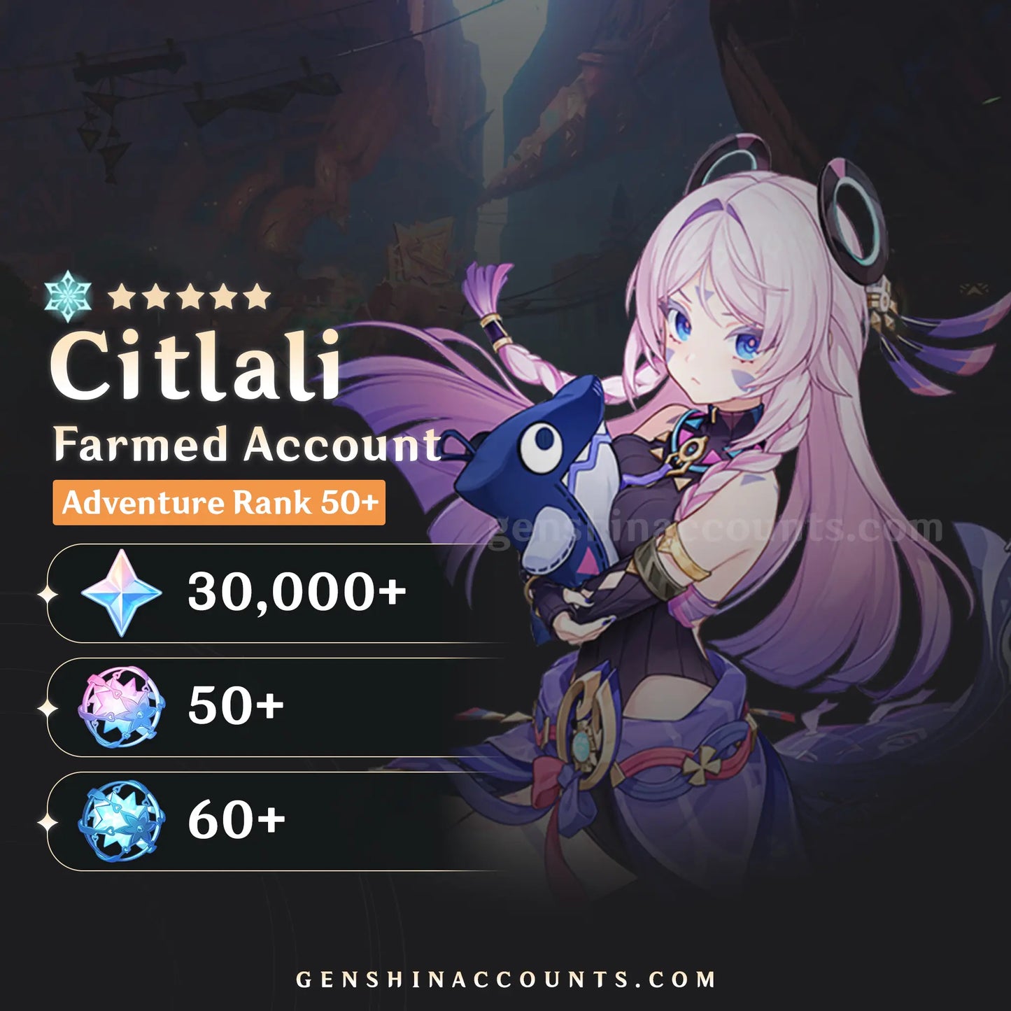 Citlali Genshin Impact Farmed Starter Account