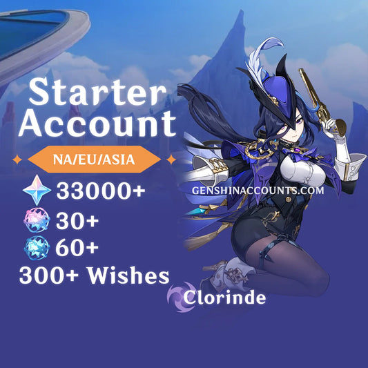 Clorinde - AR45+ Genshin Impact Farmed Starter Account