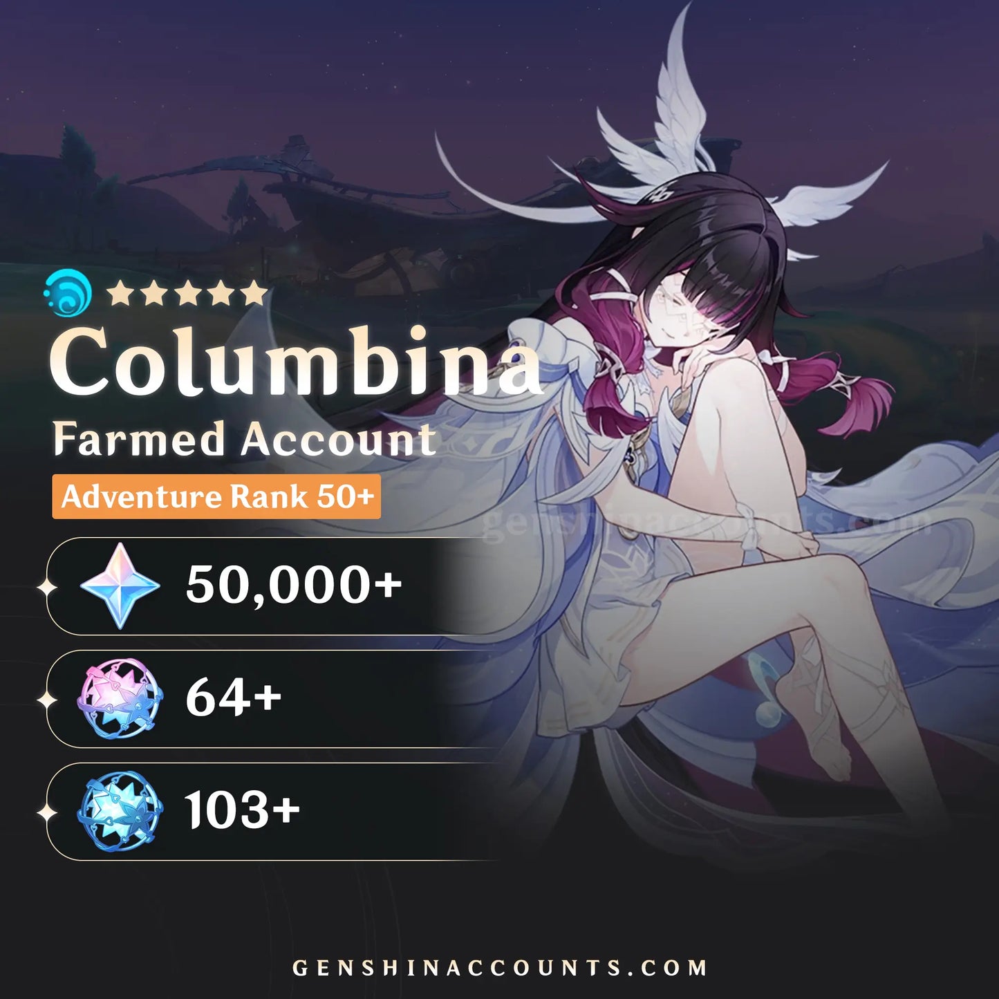 Columbina Genshin Impact Farmed Starter Account