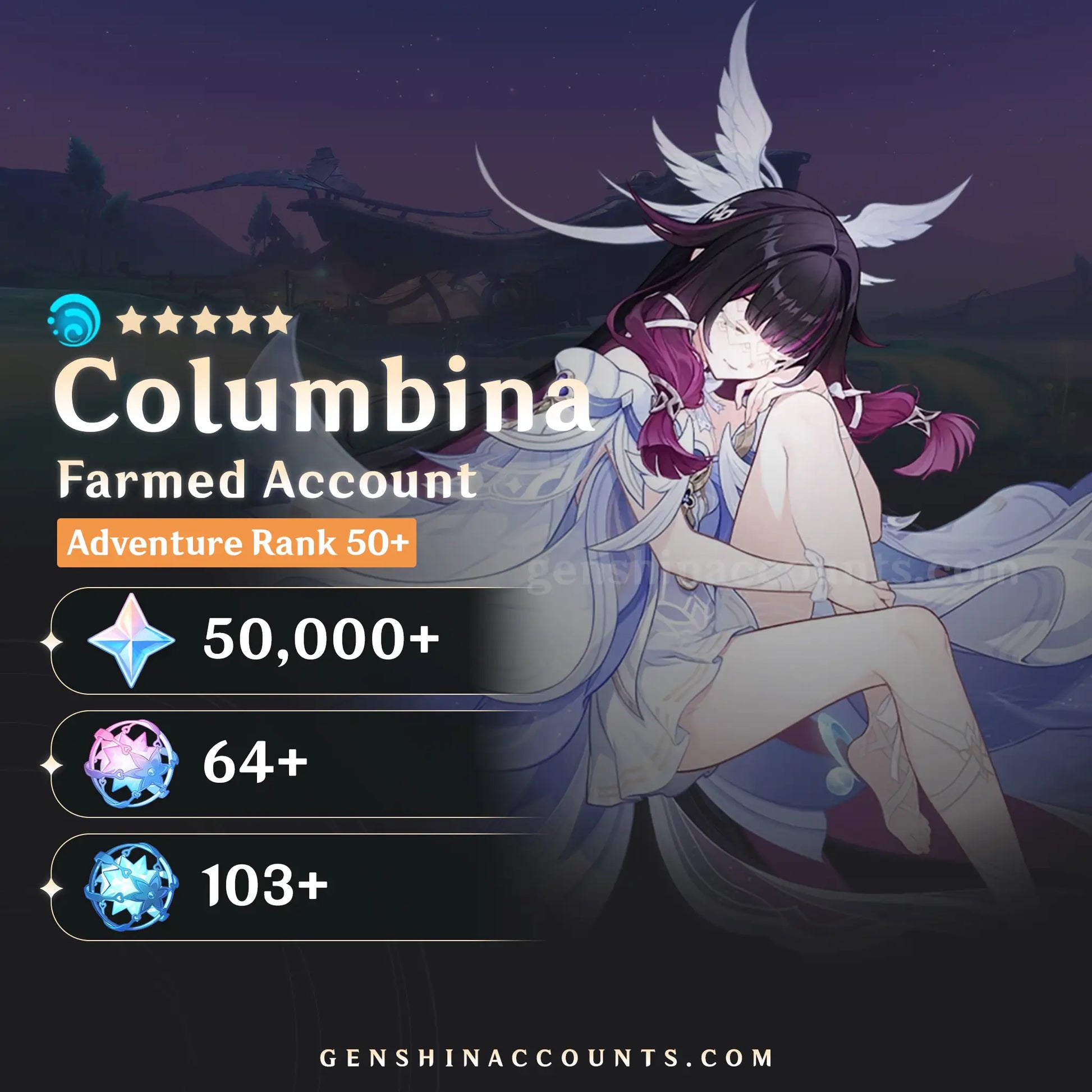 Columbina Genshin Impact Farmed Starter Account