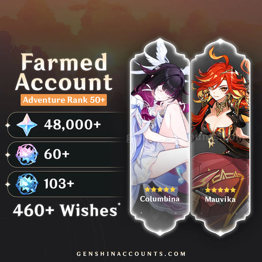 Mavuika and Columbina Genshin Impact farmed account
