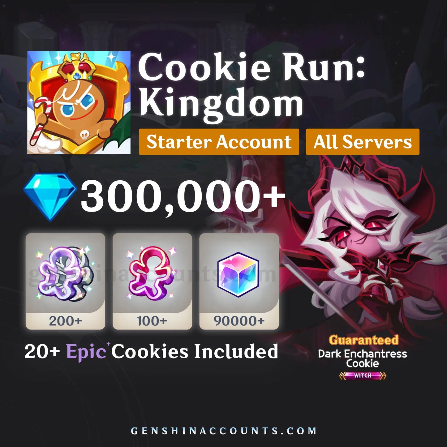 Dark Enchantress Cookie - Cookie Run: Kingdom Account