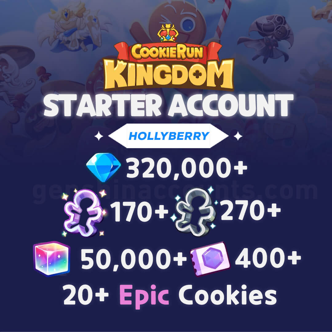 320,000+ Crystals - Cookie Run: Kingdom Starter Reroll Account (Hollyb ...