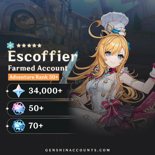 Escoffier Genshin Impact Farmed Starter Account
