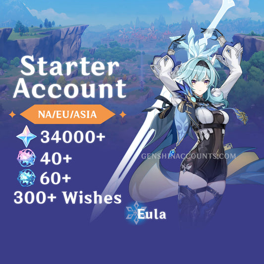 Eula - AR40+ Genshin Impact Farmed Starter Account