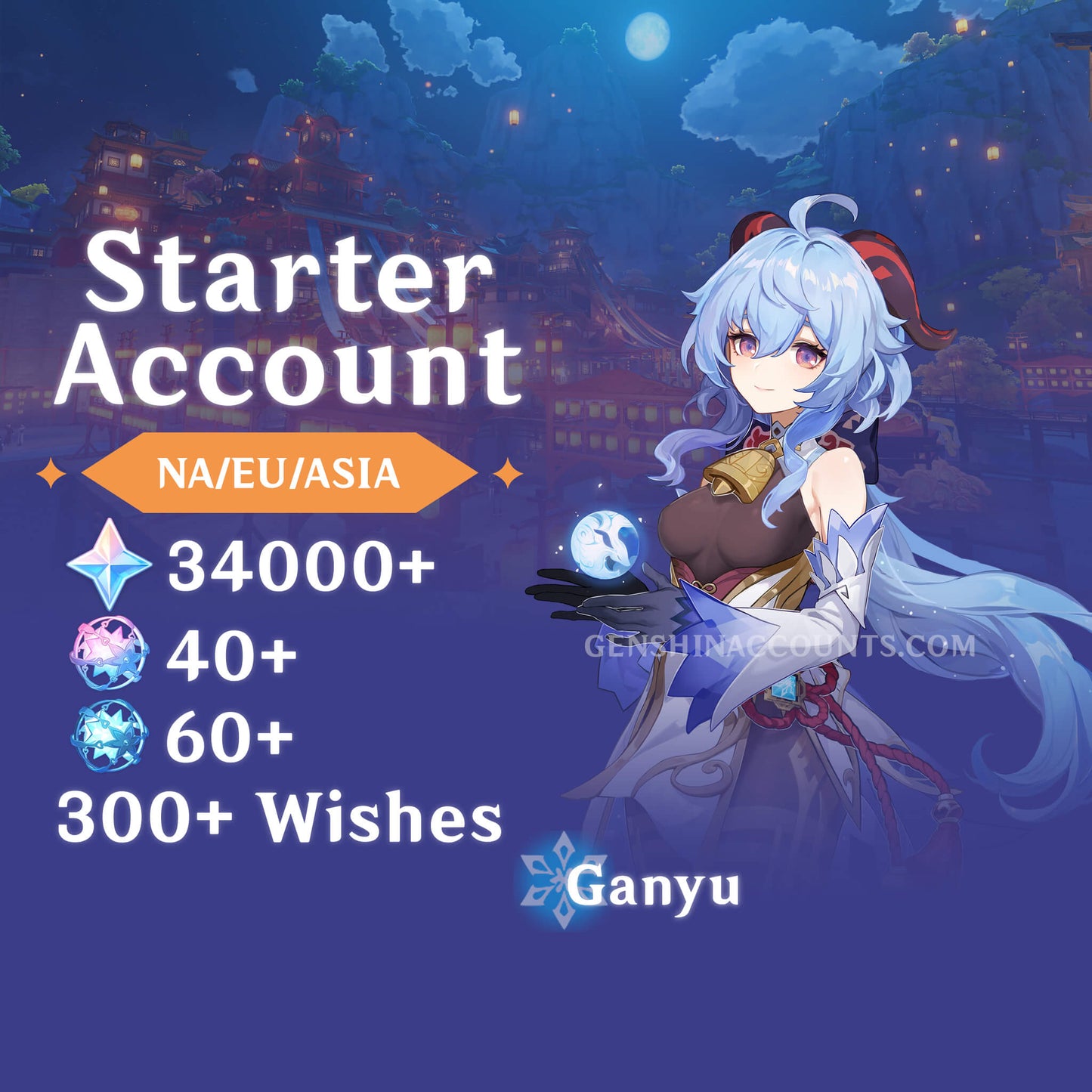 Ganyu - AR40+ Genshin Impact Farmed Starter Account