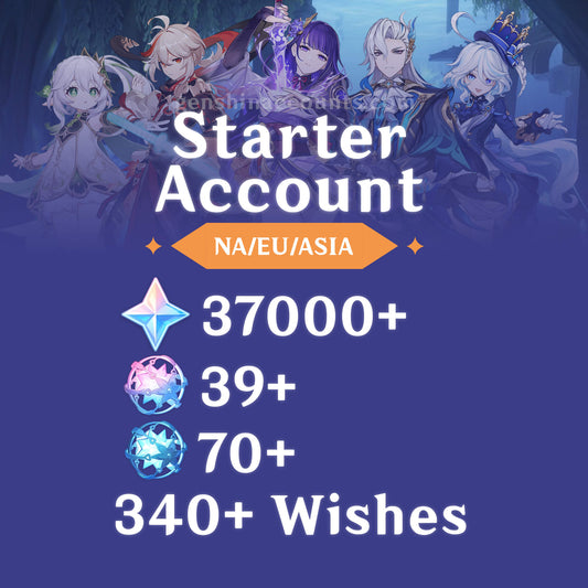 Triple 5★ Character with 340+ Wishes AR40+ Genshin Impact High End Farmed Starter Account