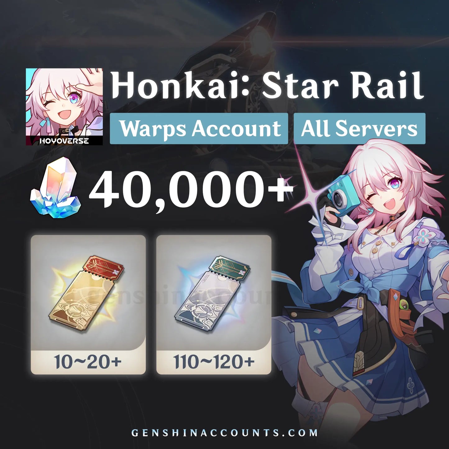 Honkai: Star Rail Stellar Jade Warps Reroll Account