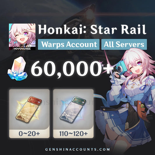 Honkai: Star Rail HSR Reroll Account Stellar Jades, Special Rail Ticket, Standard Rail Ticket.