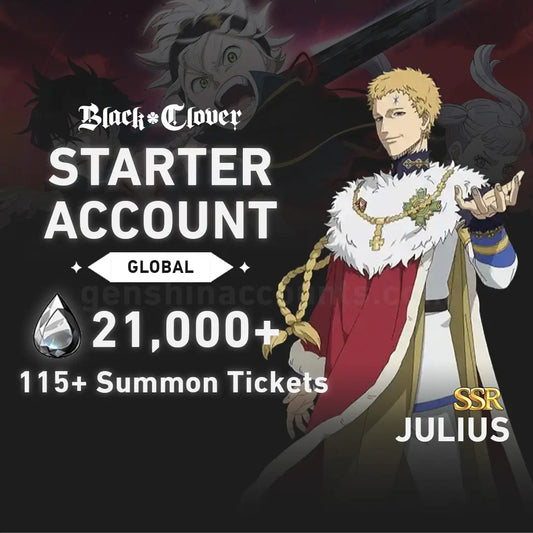 SSR Julius - Black Clover M: Rise of the Wizard King Starter Account (Global)