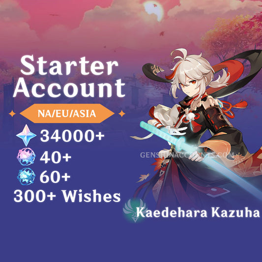Kaedehara Kazuha - AR40+ Genshin Impact Farmed Starter Account