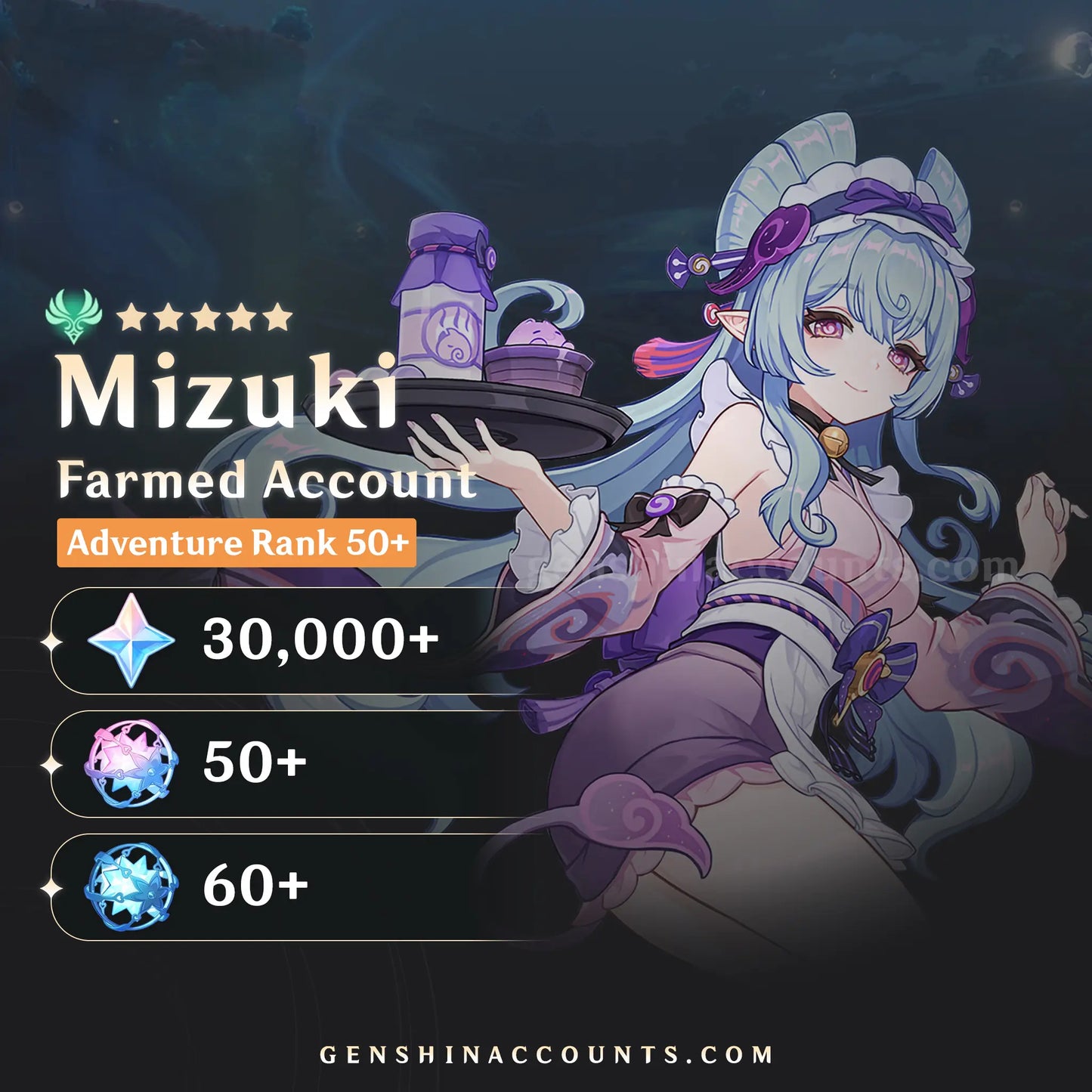 Mizuki Genshin Impact Farmed Starter Account