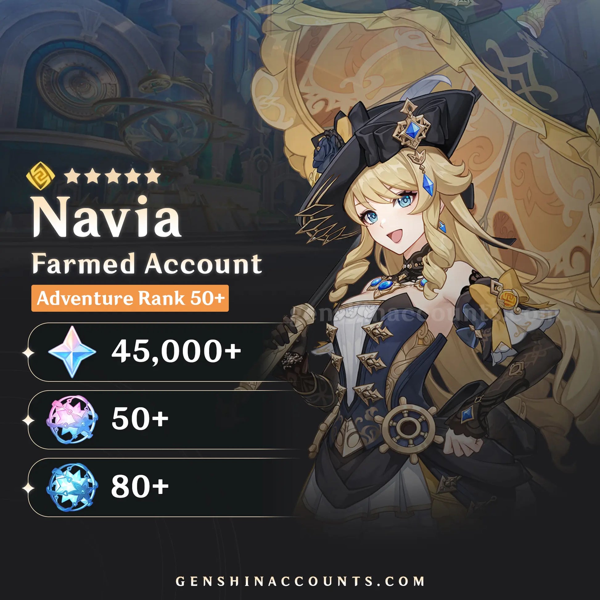 Navia Genshin Impact Farmed Starter Account