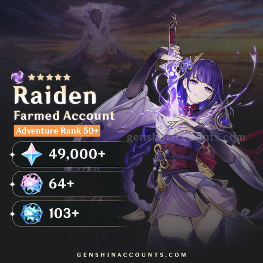 Raiden Shogun Genshin Impact Farmed Account