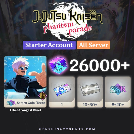 (The Strongest Blue) Satoru Gojo (Teen) Jujutsu Kaisen Phantom Parade Reroll Account