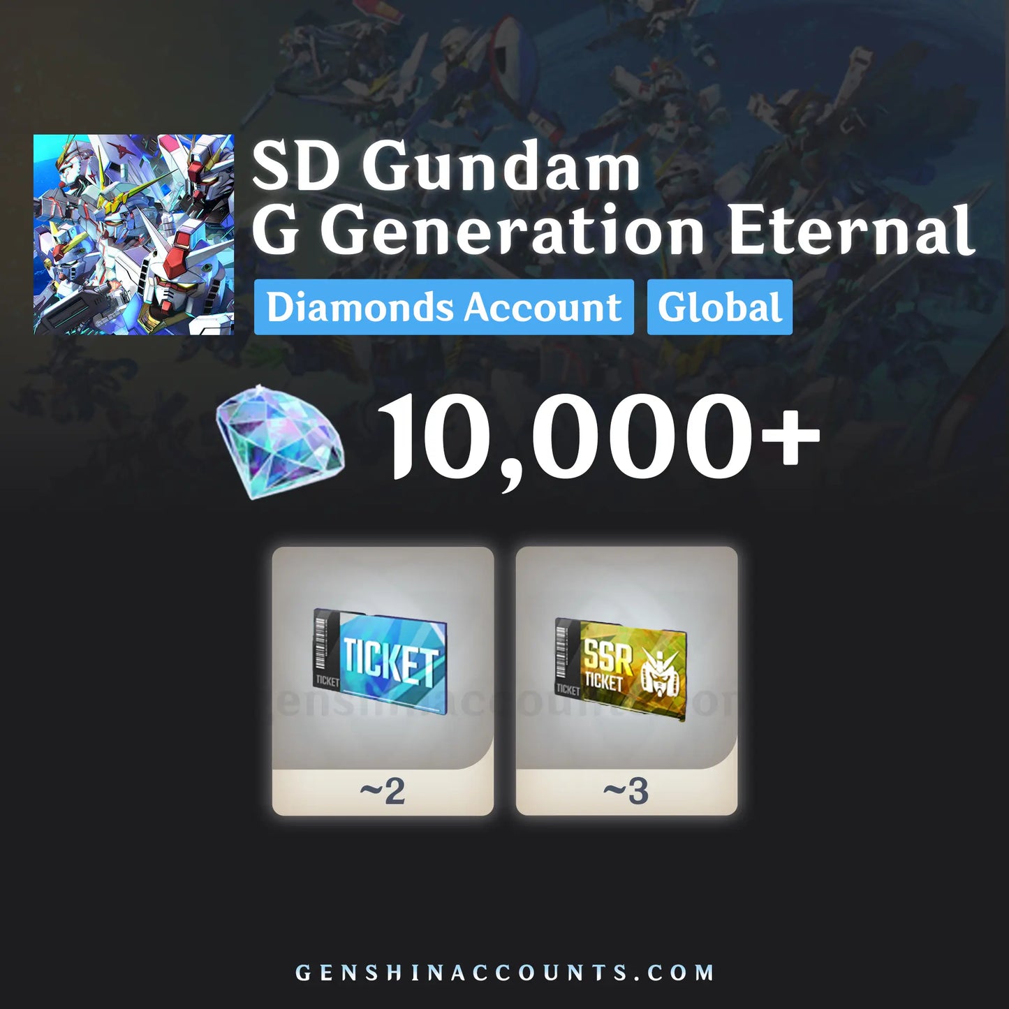 SD Gundam G Generation ETERNAL Diamonds Account [Global]