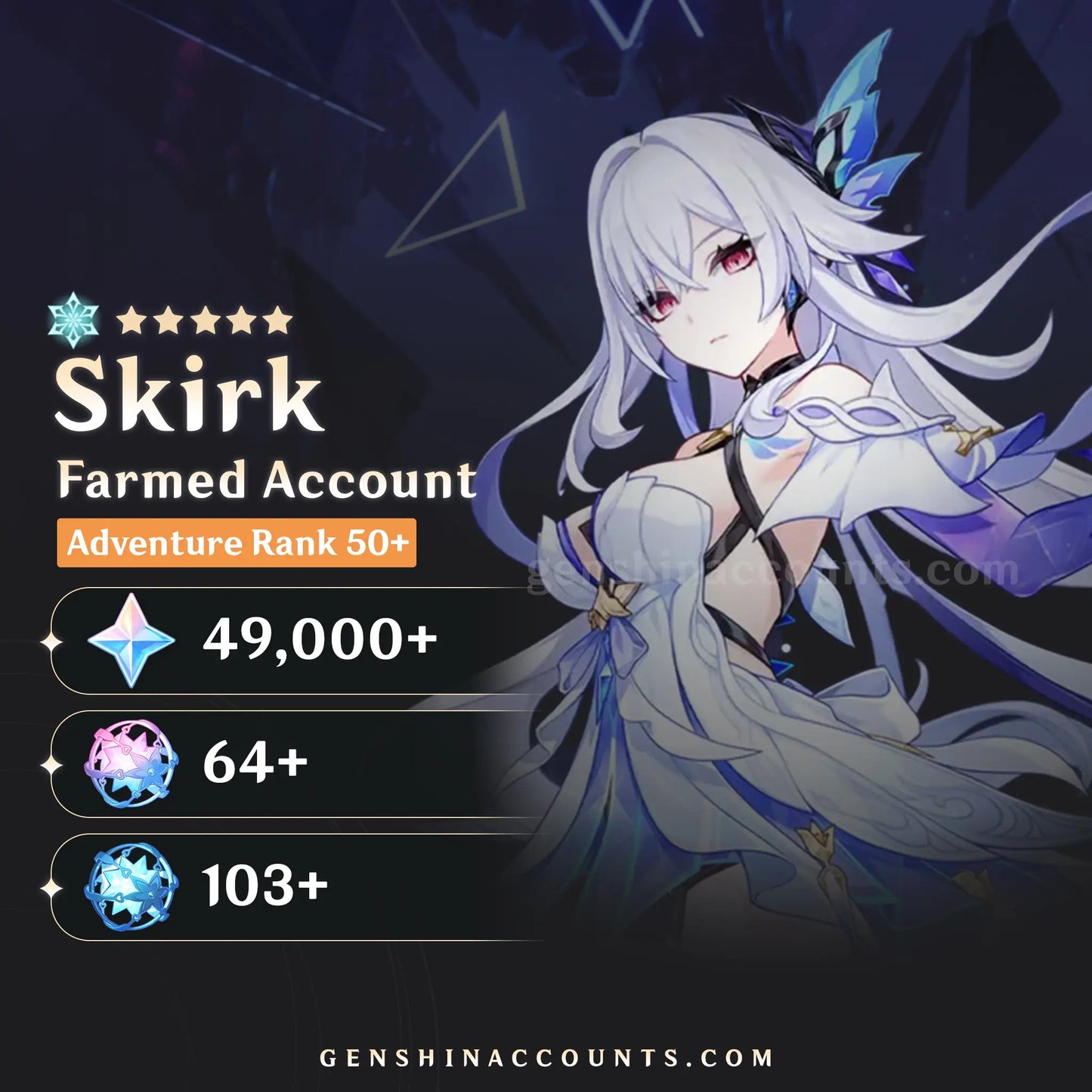 Skirk Genshin Impact Farmed Starter Account