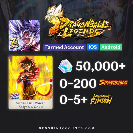 DRAGON BALL LEGENDS UL Super Full Power Saiyan 4 Goku Account [iOS/Android]