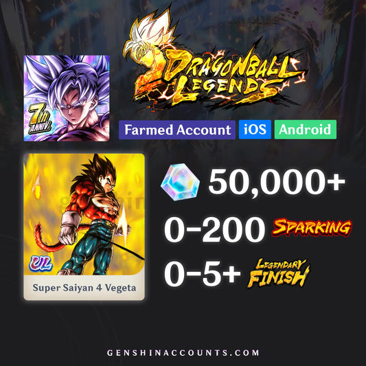 DRAGON BALL LEGENDS UL Super Saiyan 4 Vegeta Account [iOS/Android]