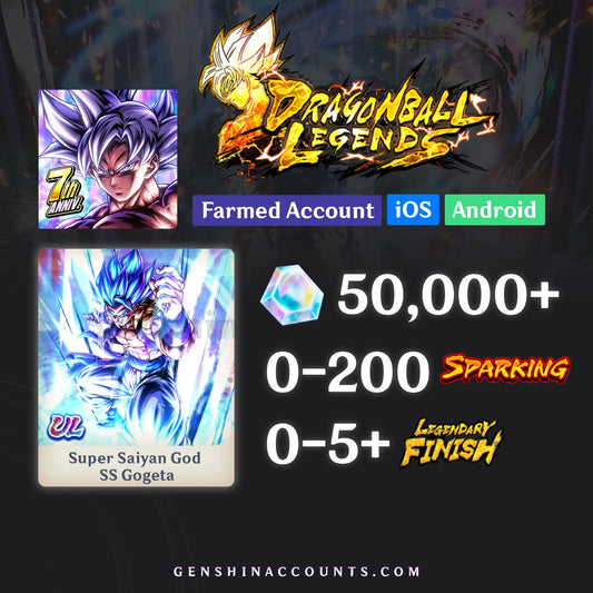 DRAGON BALL LEGENDS UL Super Saiyan God SS Gogeta Account [iOS/Android]