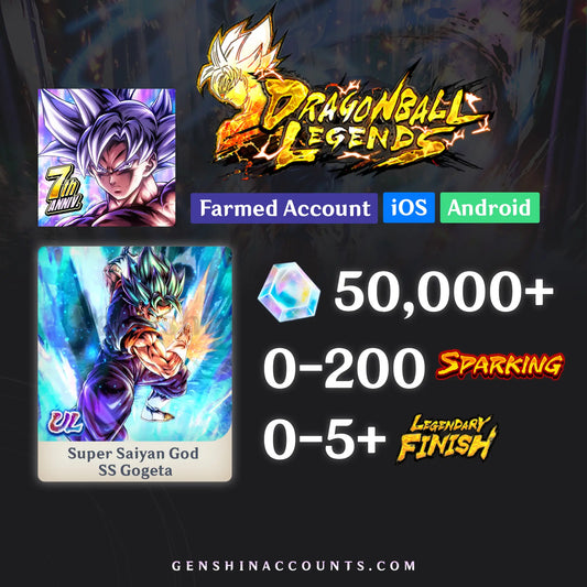 DRAGON BALL LEGENDS UL Super Saiyan God SS Vegito Account [iOS/Android]