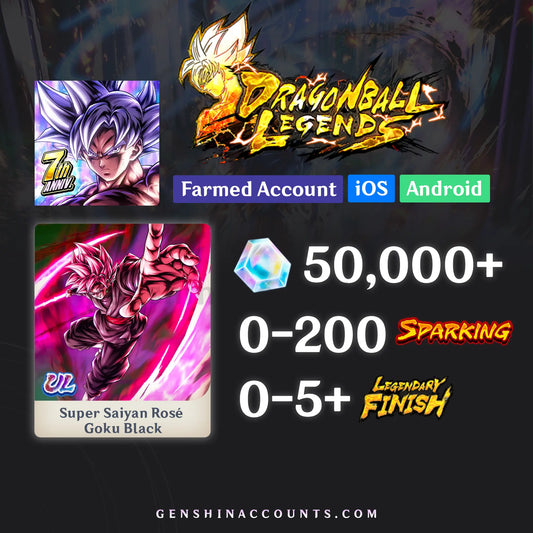 DRAGON BALL LEGENDS UL Super Saiyan Rose Goku Black Account [iOS/Android]