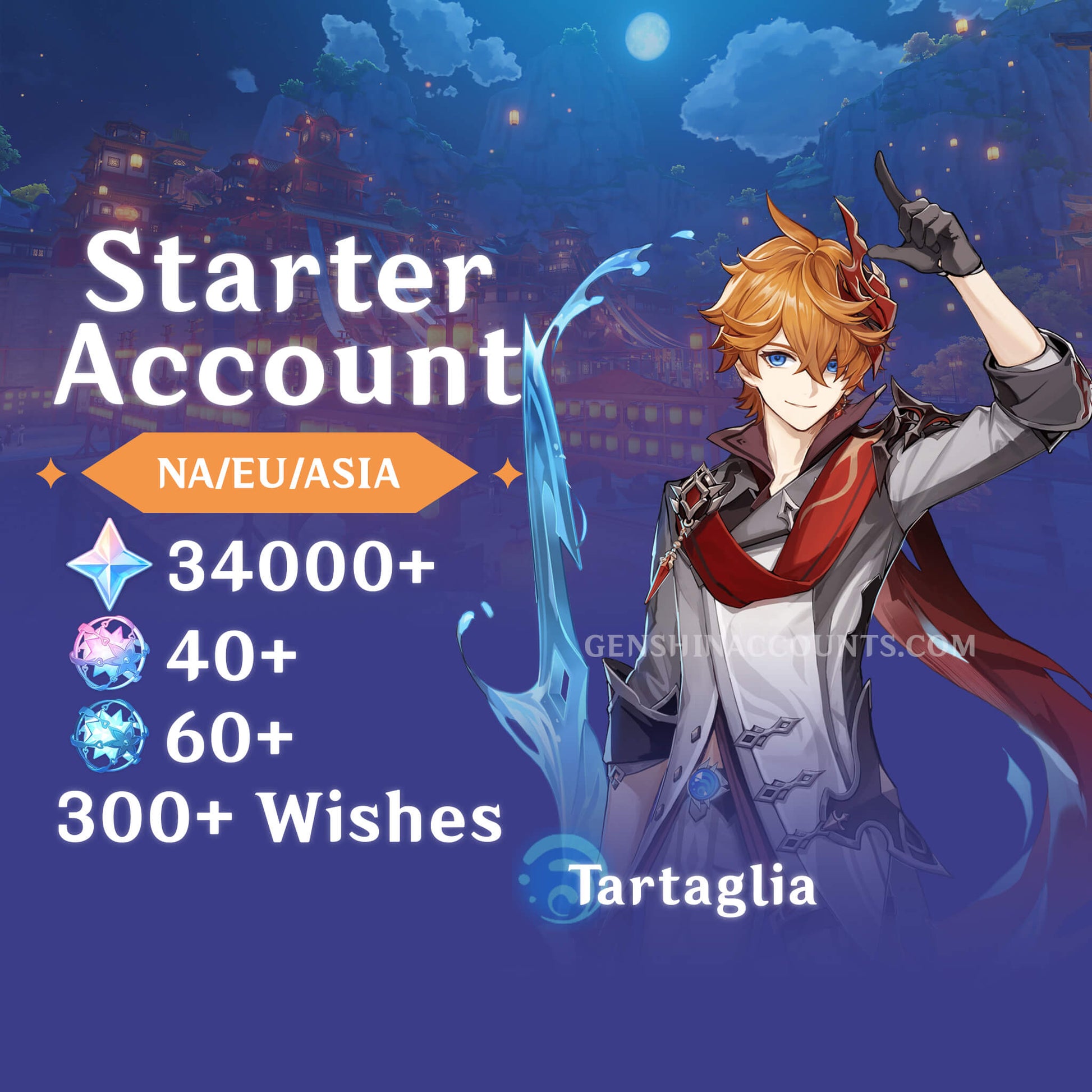 Tartaglia/Childe - AR40+ Genshin Impact Farmed Starter Account